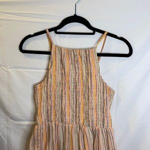 Sim & Sam Peach/Blush Pink/Grey Striped Dress